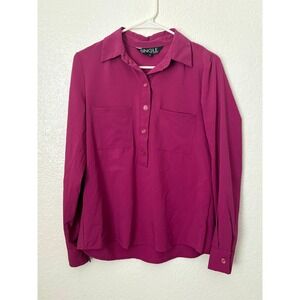 Single Los Angeles Button Down Shirt Collared Long Sleeve Preppy‎ Classic Career